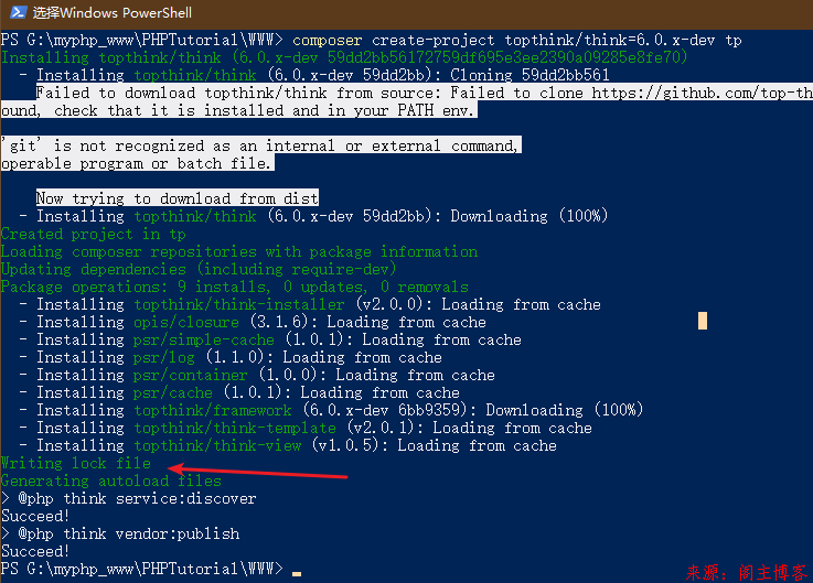 Composer下载安装ThinkPHP6.0框架第2张-阁主学习小站