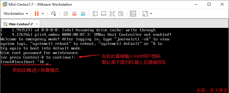 Centos7开机时候出现(or press Control -D to continue)解决办法第3张-阁主学习小站