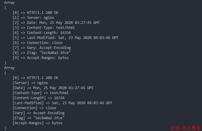 PHP中的get_headers函数使用方法解析第1张-阁主学习小站