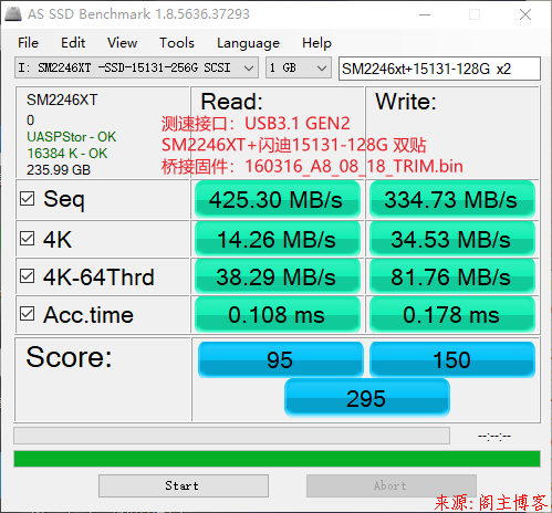 DIY USB3.0 SM2246XT+双贴闪迪15131颗粒256G固态U盘第28张-阁主学习小站